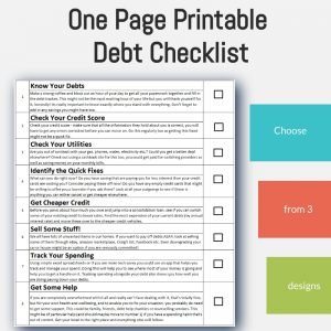 debt help checklist